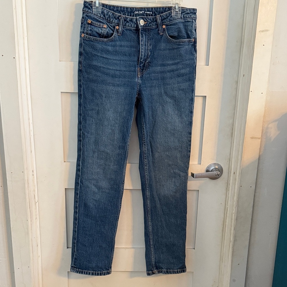 On 34th Denim Straight Leg Jeans